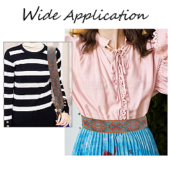 Поликоттоновые ленты с вышивкой в этническом стиле 5м OCOR-FG0001-42B