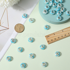 50 шт. прозрачные европейские бусины-рондели из смолы RPDL-SC0001-09C