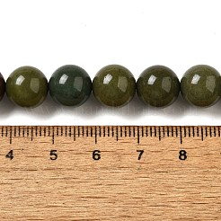 Окрашенные природные малайзии нефрита бисер нитей G-G021-02C-18