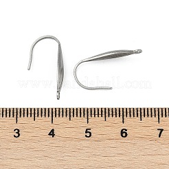 304ステンレススチール製イヤリングワイヤーアクセサリー  U字型  ステンレス鋼色  20x4.5x10mm  穴：1.2mm  ピン：0.5x1mm&nbsp;STAS-Q336-12B-P
