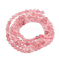 Chapelets de perles aux fraises en quartz naturel&nbsp;GG-NH0007-B02-01
