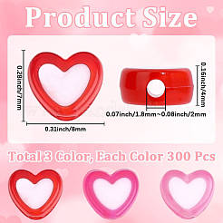 900pcs 3 Farben transparente Acrylperlen&nbsp;TACR-PA0001-20