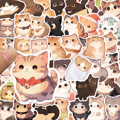 Papieraufkleber mit Cartoon-Katze&nbsp;PW-WGE7006-01