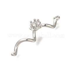 Латунные микропаве прозрачные подвески с фианитом&nbsp;KK-M301-13P