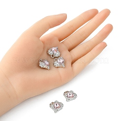 Стеклянные подвески из сплава с покрытием стойки&nbsp;FIND-YW0001-91B