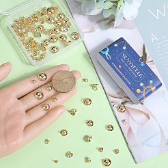 100 шт. 5 размера 201 нержавеющая сталь бусины колпачки подвески STAS-SC0006-01