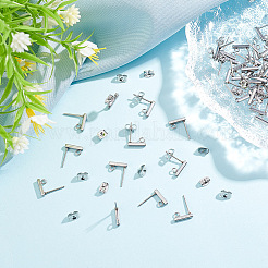 100 шт. 2 стиля фурнитуры для сережек-гвоздиков из нержавеющей стали 304 FIND-GO0002-56
