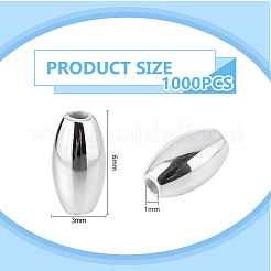 1000 pz di perline di plastica ecologiche placcate&nbsp;KY-DC0001-57S