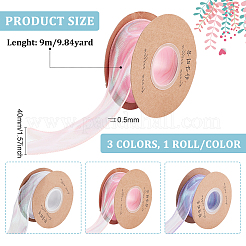 3 рулон 3-цветной плоской радужной нейлоновой органзовой ленты OCOR-CA0001-29