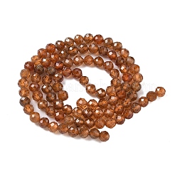 Гранат природный бисер нитей G-F509-13-4mm-01