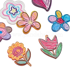 7шт 7 стиля прозрачные акриловые подвески&nbsp;KY-YW0001-18