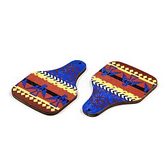 Большие подвески из липы с односторонним принтом&nbsp;WOOD-N006-197D