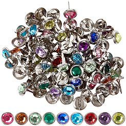 150 шт. платинового тона железные стразы паве DIY-CP0012-34