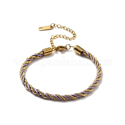 Браслеты из витого нейлонового шнура для женщин BJEW-V007-01G-03