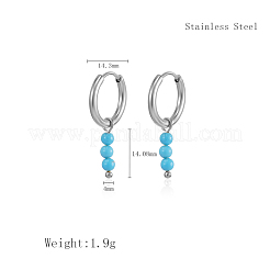 Круглые серьги-кольца с кисточками из нержавеющей стали&nbsp;XZ6750-1