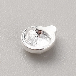 クリスマステーマの合金カボション  ネイルアートの装飾の付属品  銀  クリスマスベル模様  6x5x2mm&nbsp;DIY-WH0430-074L-S