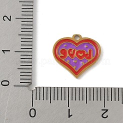 Breloques en émail en acier inoxydable 304&nbsp;LS-STAS-P388-19A-G