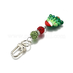 Подвеска в стиле рождественской тематики из смолы и полимерной глины со стразами HJEW-TA00350