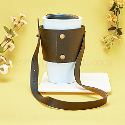 Wiederverwendbarer Kaffeetassenhalter aus PU-Leder&nbsp;AJEW-WH0368-02D