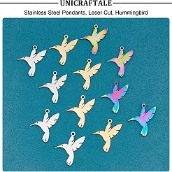 12 шт. подвески из нержавеющей стали 201 двух цветов STAS-UN0033-80