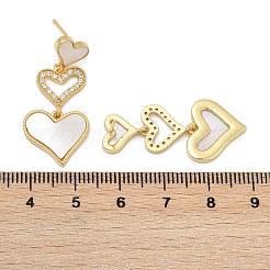 Серьги-гвоздики из циркония EJEW-H154-14G