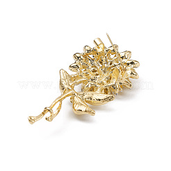 Брошь со стразами&nbsp;LS-PALLOY-K002-01KCG-03