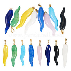 8шт. 8-х стильный лэмпворк ручной работы с латунными подвесками KK-TA0002-22