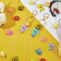 12 шт. окрашенные в выпечку кольца из цинкового сплава для вязания петель DIY-DC0002-32