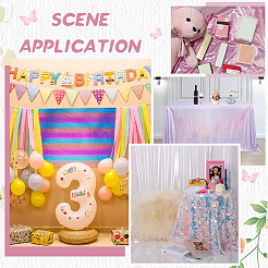 Полиэфирная ткань цвета радуги DIY-WH0569-80B