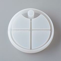 Круглый многослойный вращающийся ящик для хранения diy 4 отсеков&nbsp;AJEW-D046-16A