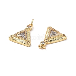 Латунные микропаве прозрачные подвески с фианитом&nbsp;KK-E068-VF328