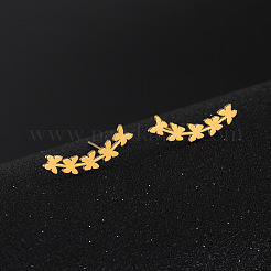 Boucles d'oreilles à tige en acier inoxydable 304&nbsp;EJEW-H095-02G