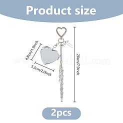 Decorazioni pendenti in lega a specchio e ferro&nbsp;HJEW-WH0068-90A