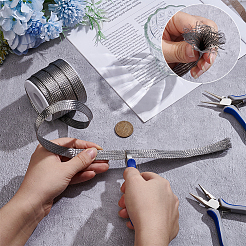 8 м плоская плетеная трубка из нержавеющей стали марки 304&nbsp;FIND-UN0010-03