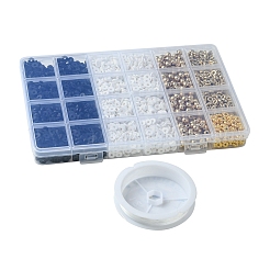 Наборы для изготовления браслетов из круглых/плоских полимерных бусинок и пластиковых бусин ccb своими руками&nbsp;DIY-FS0007-66