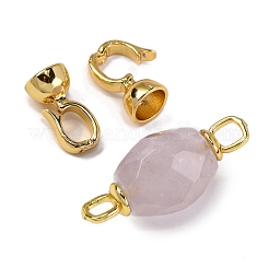 Латунная пластина с покрытием стойки и аметистовый наплыв на застежках&nbsp;KK-B103-05G-01