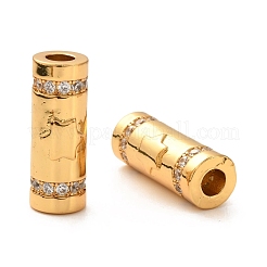 Латунные микро проложить прозрачный бисер кубического циркония трубки ZIRC-P086-05G