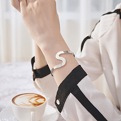 3 шт. 3 цвета в европейском стиле железные браслеты-манжеты для женщин&nbsp;BJEW-HY0001-17