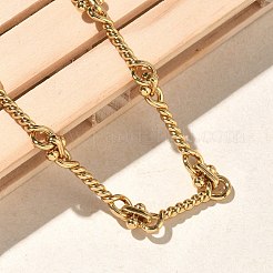 Armbänder aus gedrehten Seilgliederketten aus Edelstahl 304 für Damen&nbsp;BJEW-A160-06G