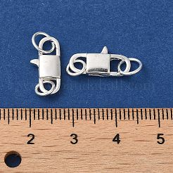 925スターリングシルバーカニカン  スタンプ925個付きの長方形  銀  14.5x7x3mm&nbsp;STER-D006-16S