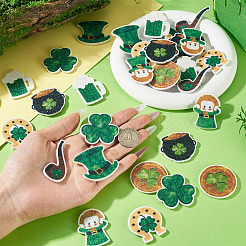 40 pieza de 8 estilos de parches bordados de poliéster para coser del Día de San Patricio&nbsp;PATC-TA0001-60
