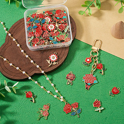 Colgantes de esmalte de aleación 48pcs 12 estilos&nbsp;ENAM-TA0004-12