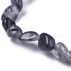 Bracelets extensibles en perles iolite / cordiérite / dichroite naturelles&nbsp;BJEW-K213-41