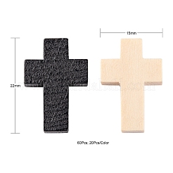 60 pièces 3 couleurs pendentifs en bois&nbsp;WOOD-LS0001-22