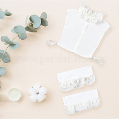 1 шт. съемная шифоновая рубашка женская с накладным воротником AJEW-CY0001-38A