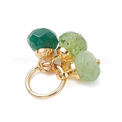 5 шт. двухцветные подвески из натурального малазийского нефрита&nbsp;PALLOY-JF05176-01