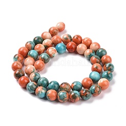 Белый нефрит нити круглый шарик синтетического океана&nbsp;X-G-M165-8mm-04