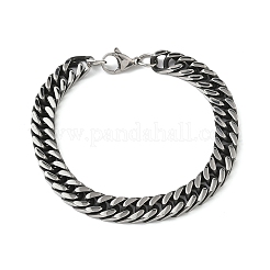 Браслеты из кубинской цепочки из нержавеющей стали 304 для мужчин и женщин BJEW-D367-01