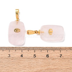 Pendentifs de quartz rose naturel&nbsp;G-G461-05G-05
