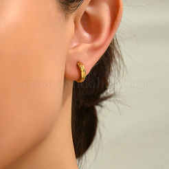 Модные простые круглые серьги-кольца из нержавеющей стали 201 BX6827